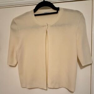 Cream Open Front Cardigan